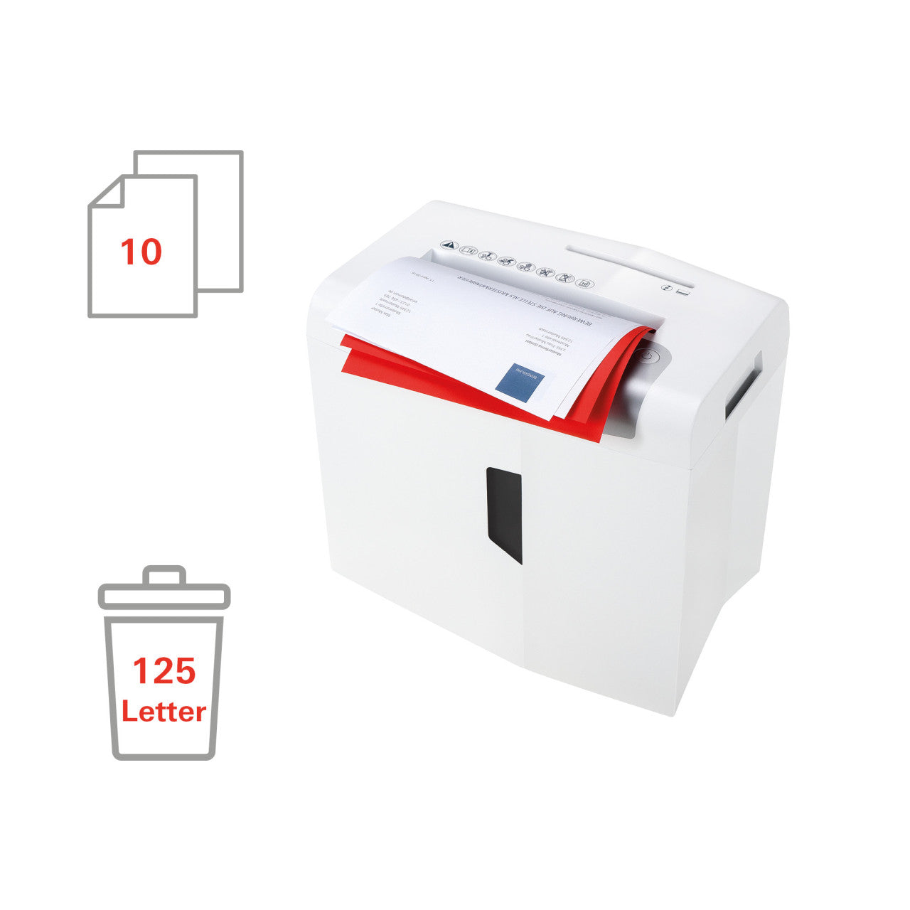 HSM shredstar S10 1/4 inch strip cut with separate CD cutting unit - HSM1042w