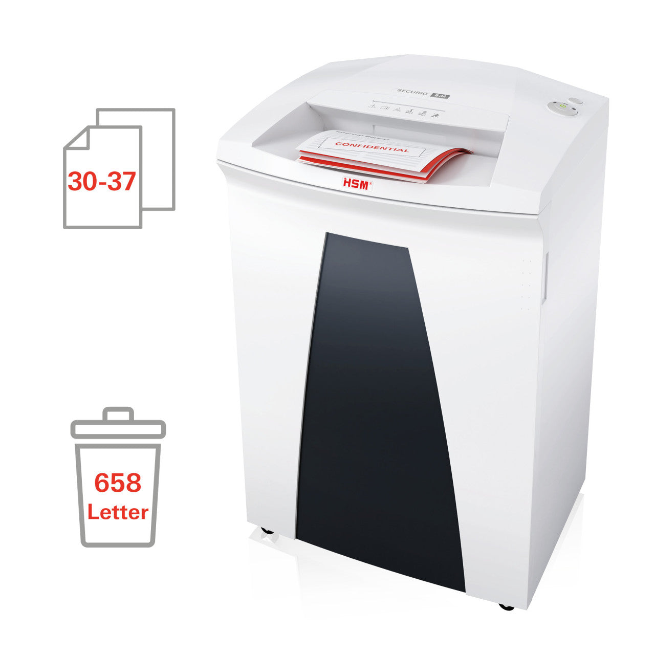 HSM SECURIO B34 - 1/4" Strip Cut Document Shredder - HSM1841