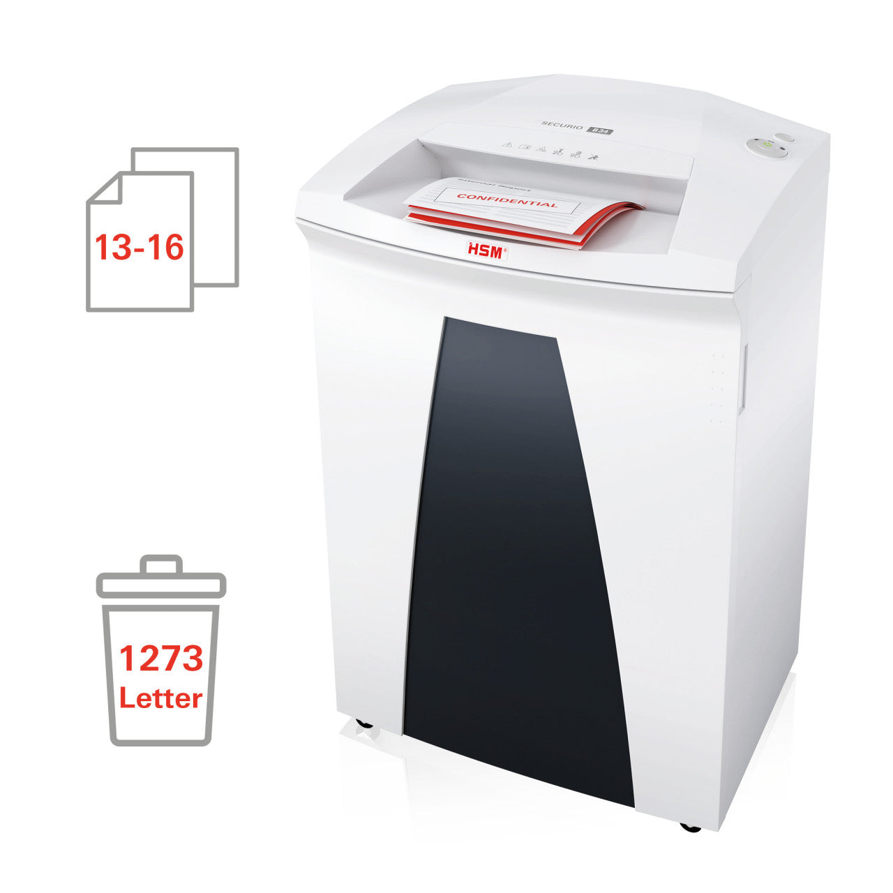 HSM SECURIO B34 1/16 x 5/8 Cross Cut Document Shredder - HSM1842