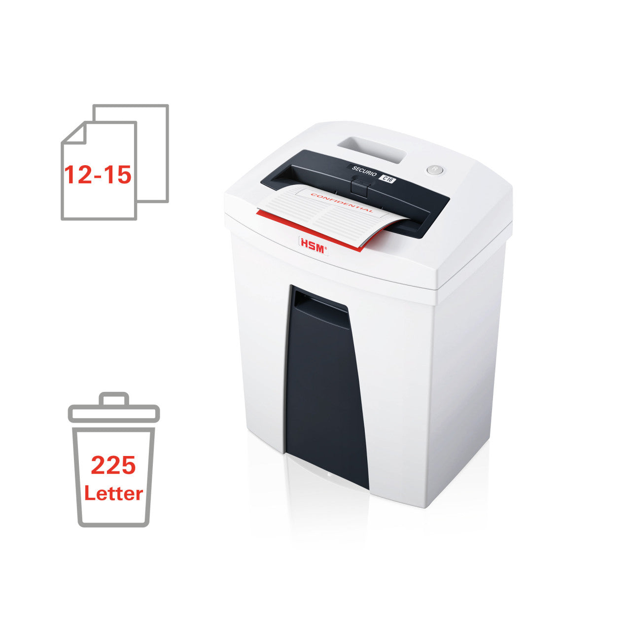 HSM SECURIO C16 1/8 inch Strip Cut Document Shredder - HSM1900