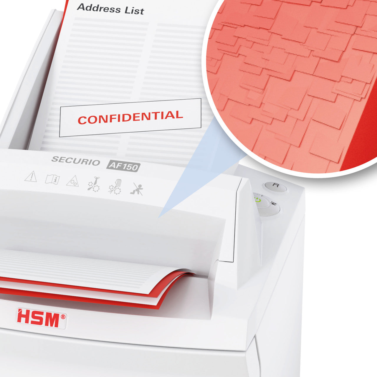 HSM SECURIO AF150 1/32 x 7/16 AutoFeed Cross Cut Document Shredder - HSM2085