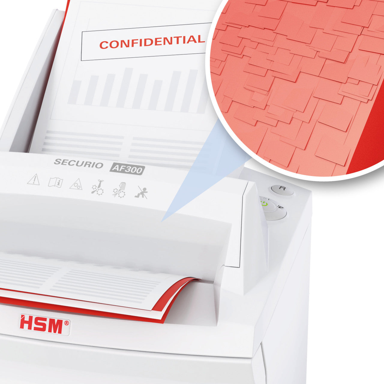 HSM SECURIO AF300 1/16 x 5/8 AutoFeed Document Shredder - HSM2092
