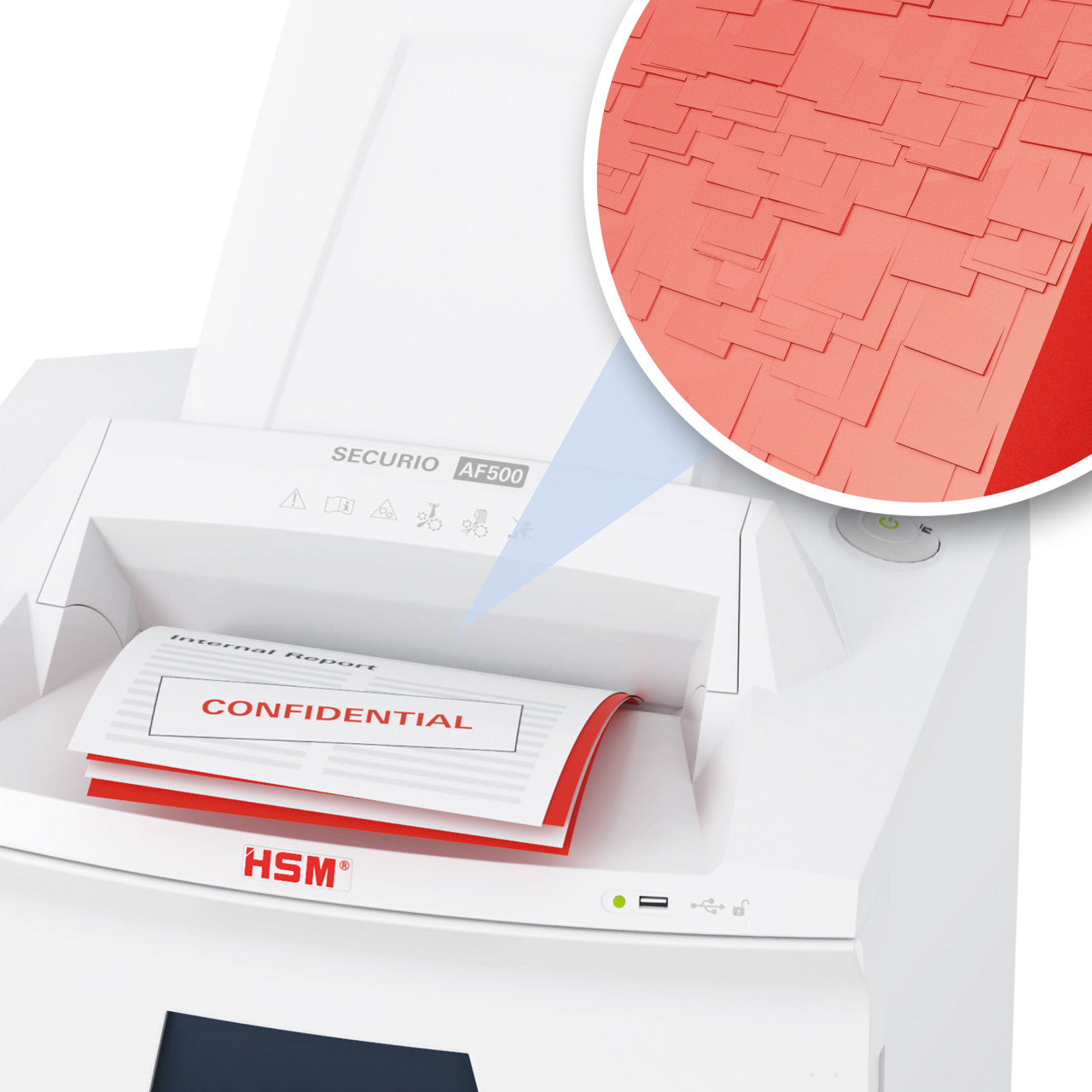 HSM SECURIO AF500 1/32 x 7/16 AutoFeed Document Shredder - HSM2105
