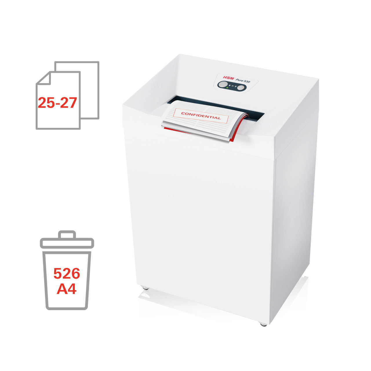 HSM Pure 530 1/4 Inch Strip Cut Shredder - HSM2351