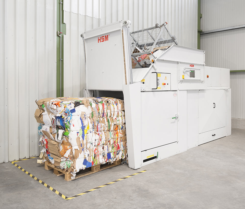 HSM HL 7009 Lifting Tilting System with Wire Mesh Cart for Horizontal Baling Presses