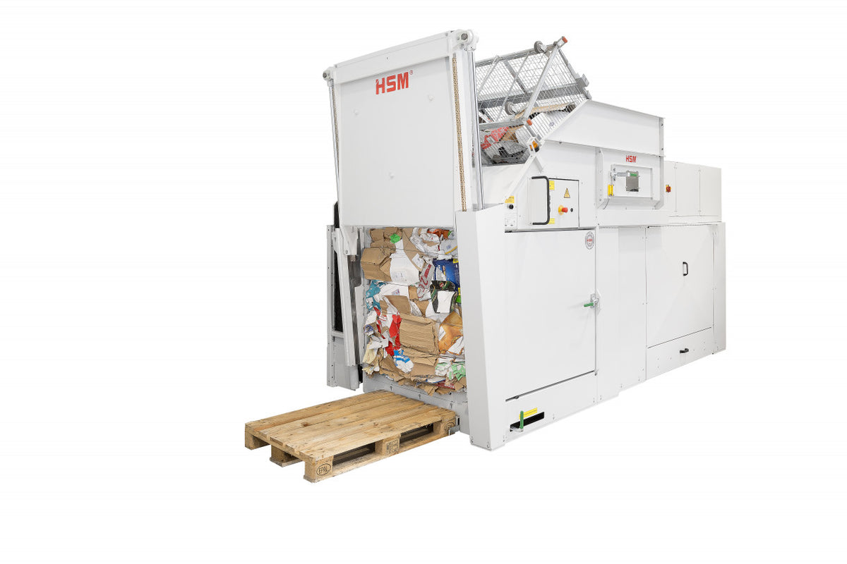 HSM HL 7009 Lifting Tilting System with Wire Mesh Cart for Horizontal Baling Presses