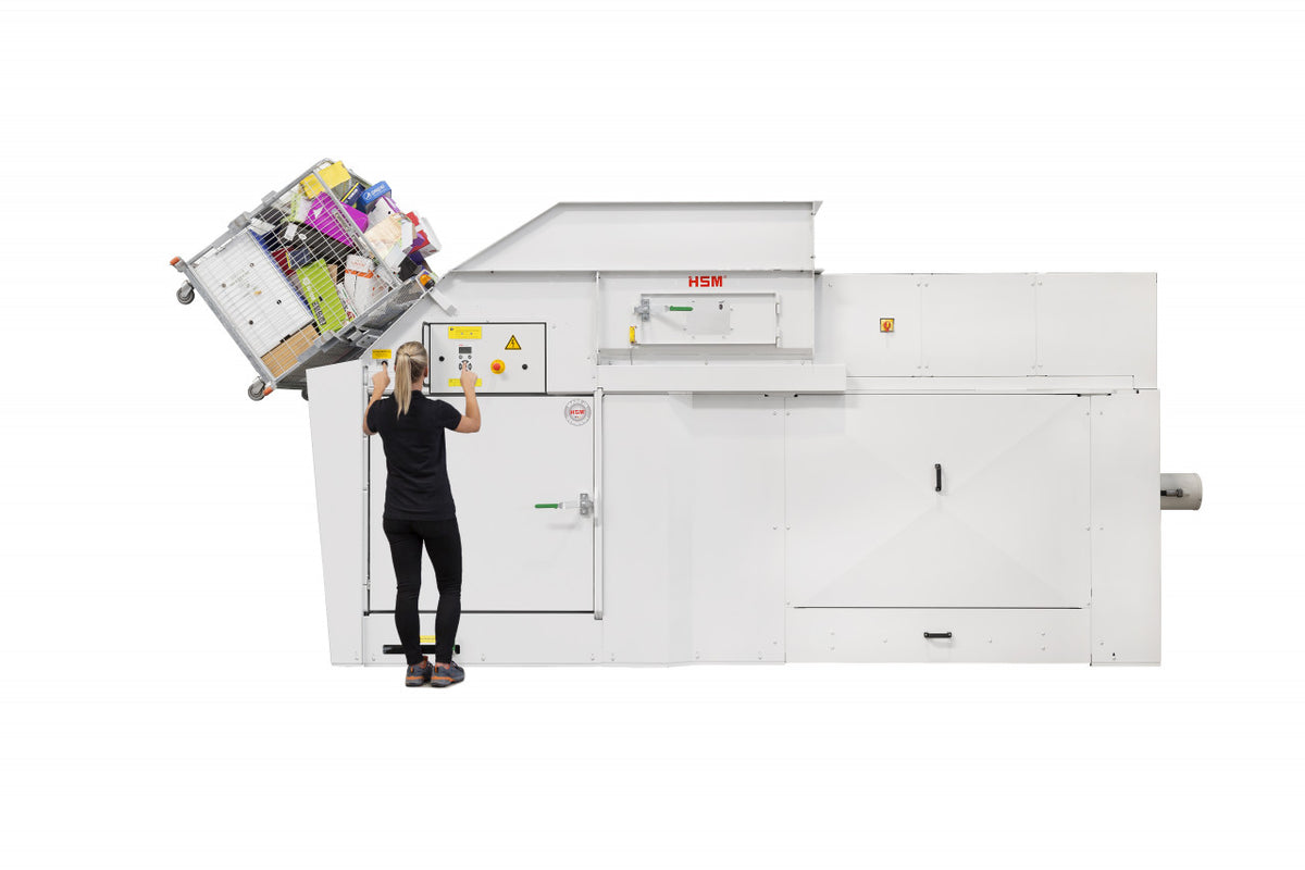 HSM HL 7009 Lifting Tilting System with Wire Mesh Cart for Horizontal Baling Presses