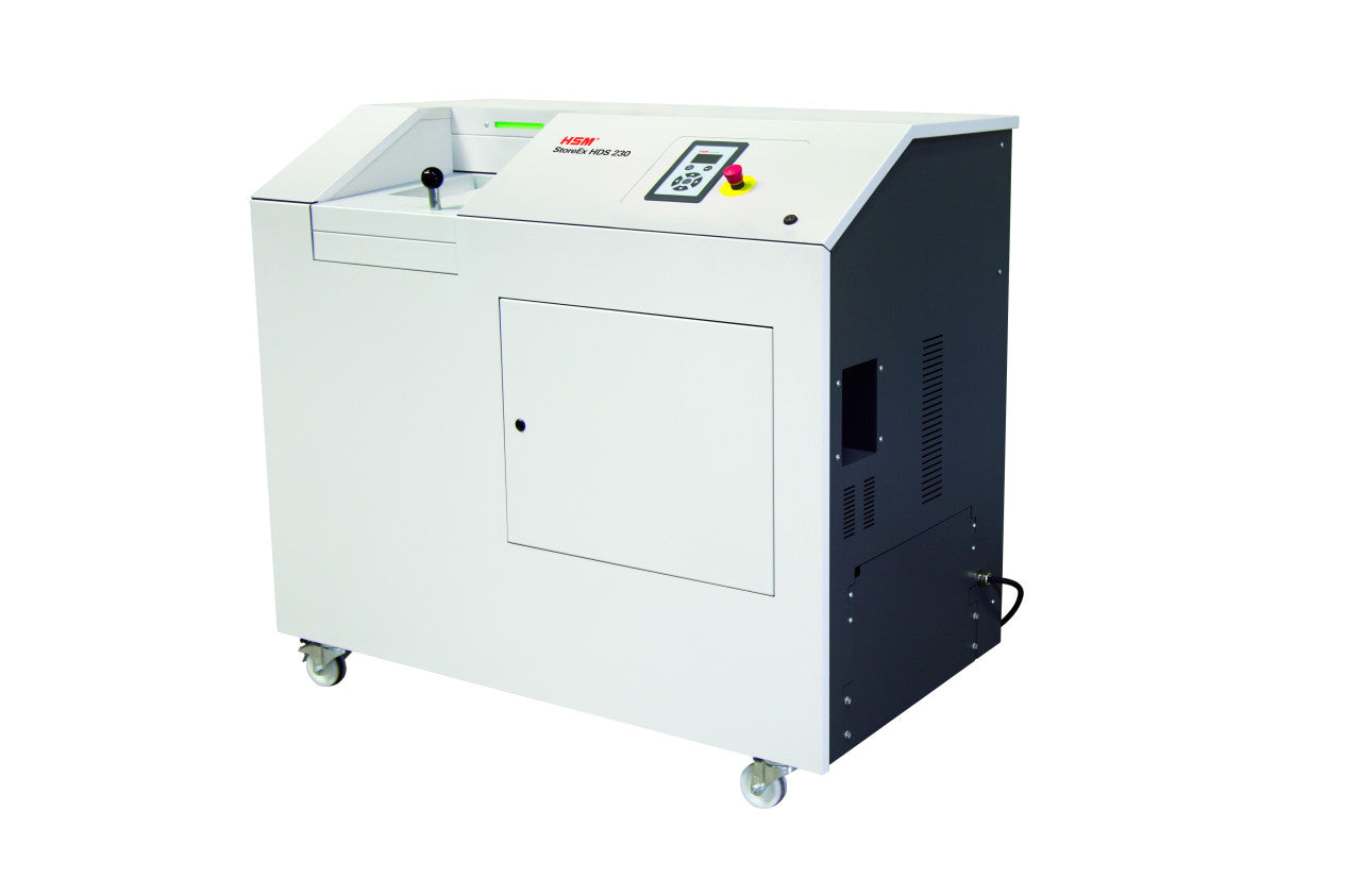 HSM StoreEx HDS 230 0.78 x 1.5-2 with Discharge conveyor belt H-5