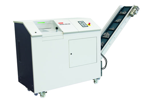 HSM StoreEx HDS 230 0.78 x 1.5-2 with Discharge conveyor belt H-4