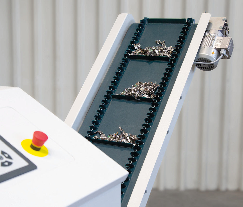 HSM StoreEx HDS 230 0.78 x 1.5-2 with Discharge conveyor belt H-5