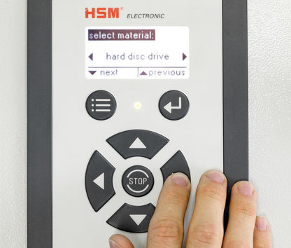 HSM StoreEx HDS 230 0.78 x 1.5-2 with Discharge conveyor belt H-5
