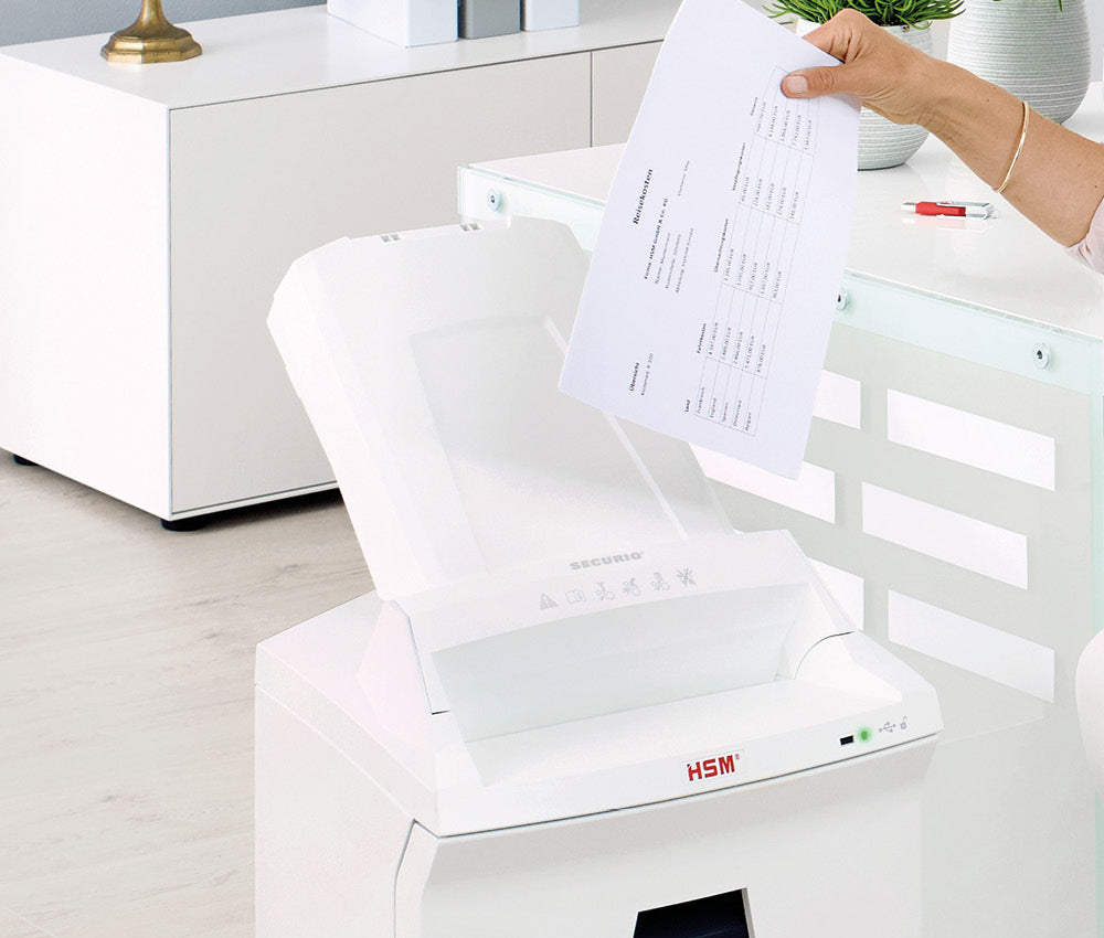 HSM SECURIO AF350 - 1/16" x 5/8" AutoFeed Document Shredder